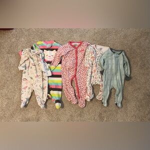 Infant Pajamas sizes 6 months and 3 months